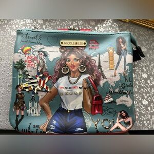 ‼️LIKE NEW‼️ Nicole Lee Fashion Print Crossbody Bag - Blue and Red